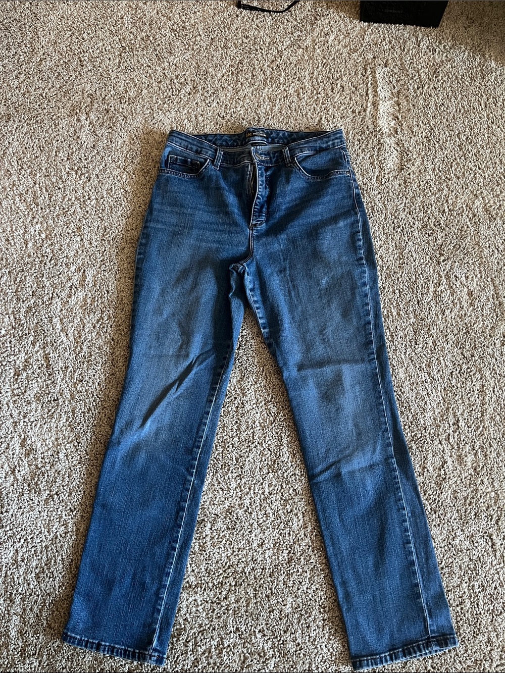 Lee Women's Straight-Leg Jeans in Dark Blue Denim